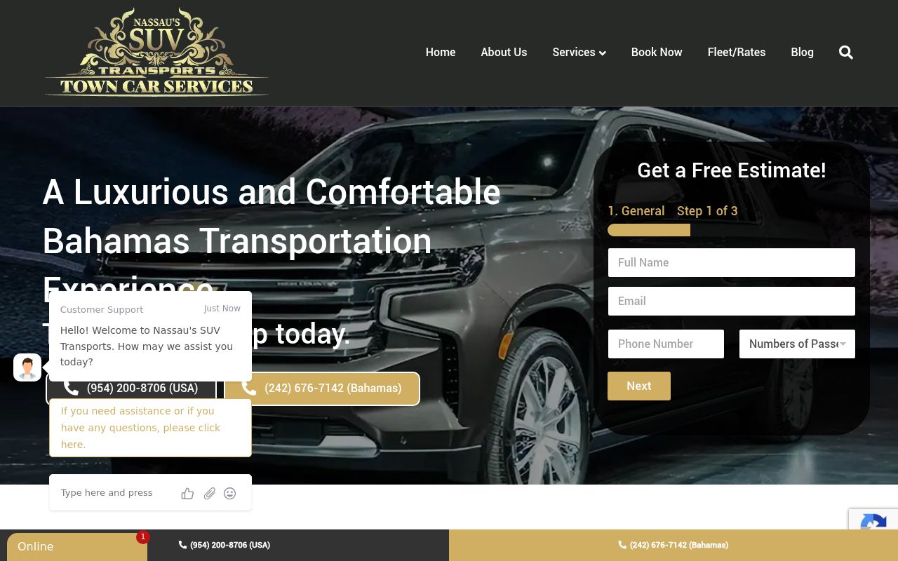 Nassau's SUV Transports & Towncar Services